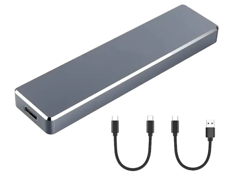 CARE CASE® Mini M.2 NVME SSD Enclosure Push-Open Aluminum NVME External Hard Drive Case USB3.1 Gen2 Type-C up to 2TB 10Gbps [SSD NOT Included]