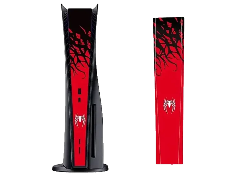 PSS PS5 Console Middle Skin, PS5 Disk Version compatible Middle Strip Sticker, Center Part Protection Strip Film For PS5 Middle Sticker Accessories Durable Scratch Resistant (Spider/Man Edition Theme)
