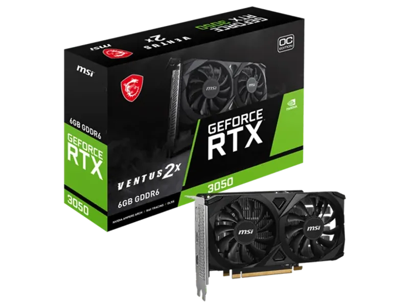 MSI GeForce RTX 3050 VENTUS 2X E 6G OC 6 GB Graphic Card