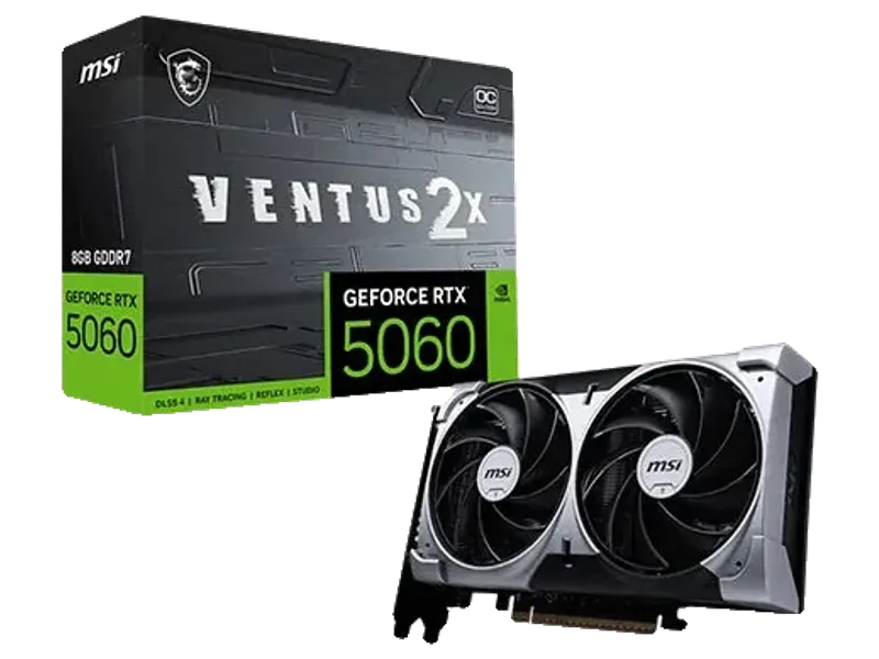 MSI GEFORCE RTX 5060 VENTUS 2X OC 8GB GRAPHIC CARD
