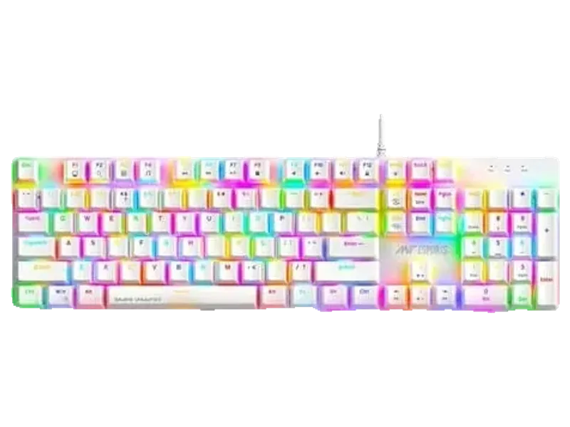 Ant Esports MK4100 RGB White Keyboard with Brown Switches
