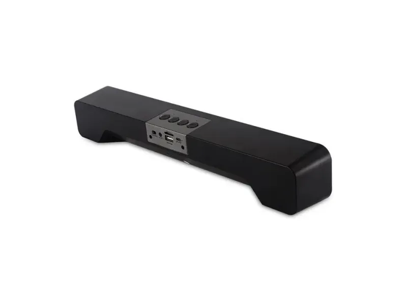 ZSIV Dj Bass Bar Studio Bluetooth Soundbar Moviebar Party Light With High Powerful Sound Quality With Powerful Bass D Card,Aux,Pendrive, ,Calling Supported Speaker Music has the power to invoke feel-good types of feelings in a person. You can experience these feelings by listening to songs from different regions and countries on this speaker. It is compact and lightweight. You can even wirelessly connect a compatible device to it via Bluetooth, and sink in the tunes of your favourite artists. You can also connect devices via the USB port and AUX port. To top it off, it also comes with an LED displays. 10 W Bluetooth Laptop/Desktop Speaker