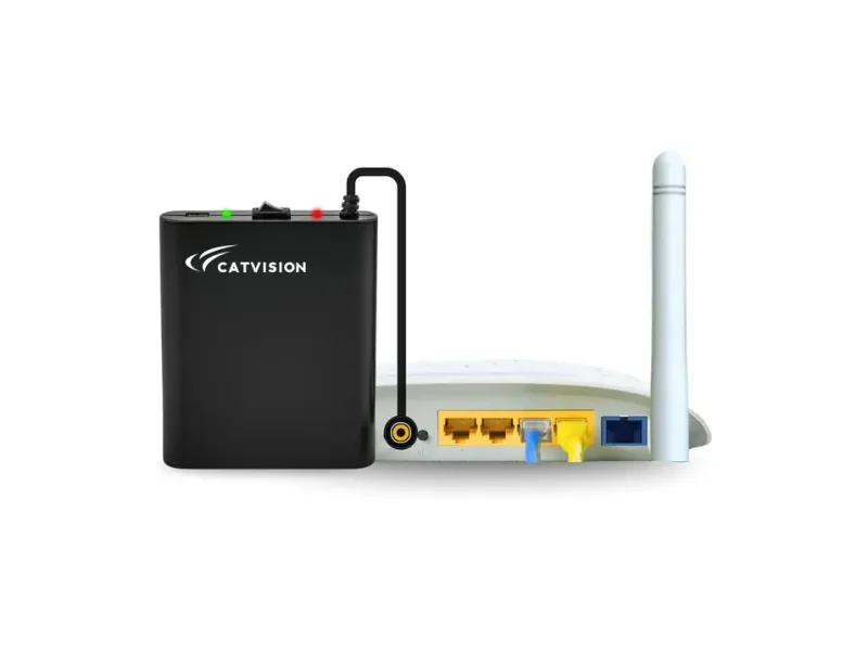 Catvision Mini UPS for Wi-Fi Routers I 2x2000 mAh Battery | Upto 3 Hours | BIS Approved Power Backup for Router