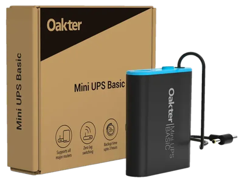 Oakter Mini UPS Basic Power Backup for Router